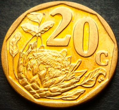 Moneda 20 CENTI - AFRICA de SUD, anul 2016 *cod 3234 = AFORIKA BORWA A.UNC foto
