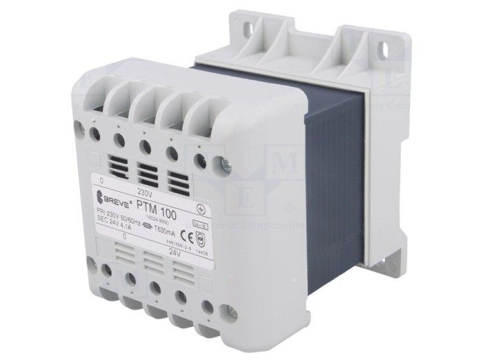 Transformator alimentare 100VA 24V DIN șină