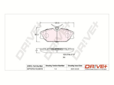 Dr!ve+ DP1010.10.0872 set placute frana,frana disc foto