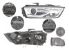 Far Audi Q3 (8u), 01.2015-, fata, Dreapta, bi-xenon; cu lumini pentru curbe; cu LED daytime running light; D5S+H8+LED; electric; fara LED controlling, ZKW