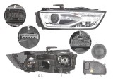 Far Audi Q3 (8u), 01.2015-, fata, Dreapta, bi-xenon; cu lumini pentru curbe; cu LED daytime running light; D5S+H8+LED; electric; fara LED controlling