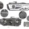 Far Audi Q3 (8u), 01.2015-, fata, Dreapta, bi-xenon; cu lumini pentru curbe; cu LED daytime running light; D5S+H8+LED; electric; fara LED controlling