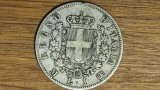 Italia - moneda de colectie istorica argint 835 - 1 lira 1863 MBN / Milano - Victor Emmanuel II - foarte frumoasa !