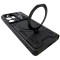 Husa tip capac spate TPU negru, inel si protectie camera, pentru Samsung Galaxy S25 Ultra