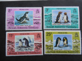 Britush Antarctic Terr-Fauna marina,pinguini-serie completa ,nestampilate MNH, Nestampilat