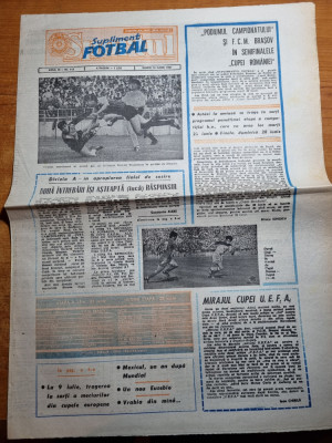 sportul 19 iunie 1987-art. FCM brasov,victoria bucuresti,gica hagi-bacos in cupa foto