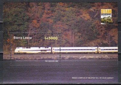 Sierra Leone 2004 - 200 de ani de locomotive cu abur, Colita, MNH foto