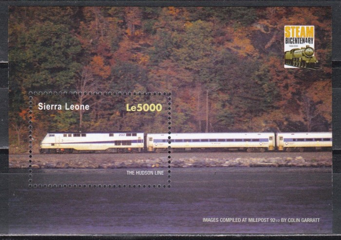 Sierra Leone 2004 - 200 de ani de locomotive cu abur, Colita, MNH