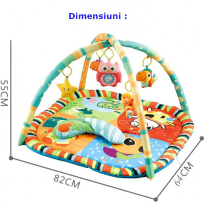 Centru de activitati multifunctional, saltea bebelusi ,cu jucarii zornaitoare foto
