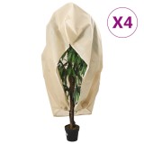 vidaXL Protecție de fleece plante cu fermoar 4 buc 70 g/m&sup2; 3,93x3 m