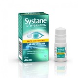 Picaturi Ochi Uscati Alcon Systane Hidratante cu Acid Hialuronic, 10 ml. Lubrifiante, Hidratare Lentile Contact, Adulti si Copii