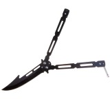 Cumpara ieftin Briceag Fluture IdeallStore&reg;, Negru, Otel Inoxidabil, 22cm, Modern Blade, Cutit Camping, Durabil, Usoara (100g)