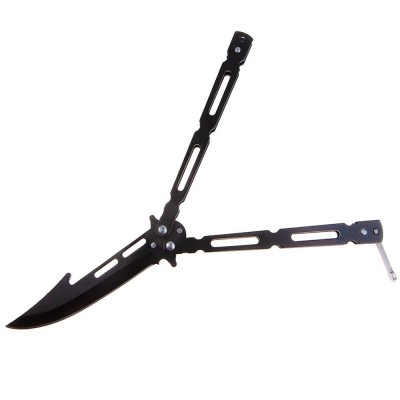 Briceag fluture IdeallStore&amp;reg;, Modern Blade, otel inoxidabil, 22 cm, negru foto