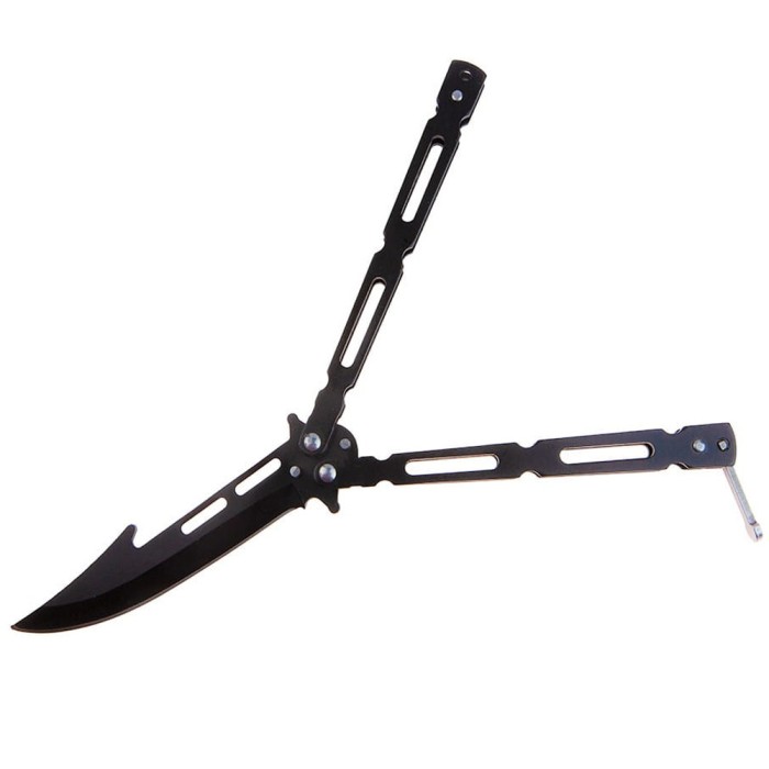 Briceag fluture IdeallStore&reg;, Modern Blade, otel inoxidabil, 22 cm, negru