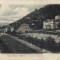 CP714N Băile Slănic Moldova, O vedere generală, carte poștală circulată Băile Slănic &ndash; Ploiești, 1907