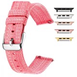 Curea material textil, compatibila cu Apple Watch 10, 46mm, Flamingo Pink