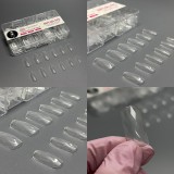 Tipsuri de gel &bdquo;Diamante 3D&rdquo;, pătrate, 07, 120 buc, 12 dimensiuni