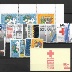 C5046 - lot Olanda 1983 - anul complet cu colite,timbre nestampilate MNH