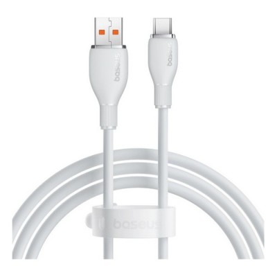 CABLU alimentare si date Baseus Pudding, Fast Charging Data Cable pt. smartphone, USB la USB Type-C 100W, 1.2m, alb &amp;quot;P10355703221-00&amp;quot; (timbru verde 0. foto