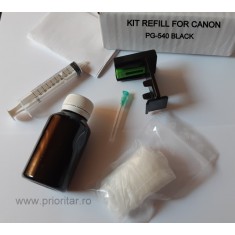 Kit refill reincarcare cartuse Canon PG-540 PG-540XL negru PG540 pt Canon PIXMA