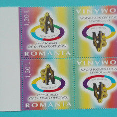 TIMBRE ROMANIA 2006 LP1740 A XI-a Reuniune a Francofoniei BLOC 4 valori MNH