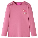 Tricou pentru copii cu m&acirc;neci lungi, zmeuriu, 116
