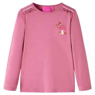 Tricou pentru copii cu m&amp;acirc;neci lungi, zmeuriu, 116 14246 foto