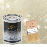 Vopsea decorativa de Lux, Argentina, cu Efect 3D Stelat, Bej Sampanie, 2 Litri si Pensula inclusă-Toro Decor