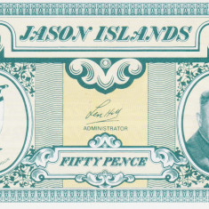 Bancnota Jason Islands 50 Pence - UNC ( fantezie )