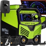 Aparat pentru sudura, afisaj LCD, invertor MMA/TIG 330A, verde, Kraft