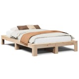 Cumpara ieftin Cadru de pat fara saltea, 120x190 cm, lemn masiv pin