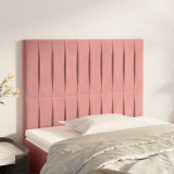 VidaXL Tăblii de pat, 2 buc, roz, 90x5x78/88 cm, catifea