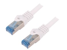 Cablu patch cord S/FTP Cat6a LSZH alb 1,5m