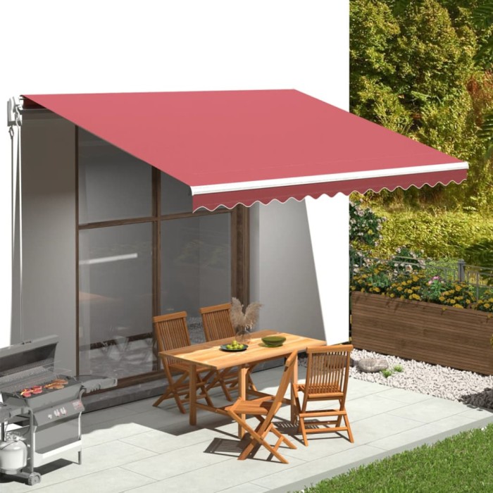 P&acirc;nză de rezervă pentru copertină, roșu vișiniu, 4,5x3,5 m