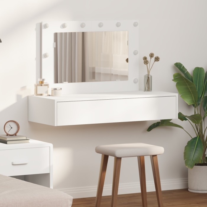 vidaXL Masă de Machiaj cu sertar Alb 100 x 40 x 70 cm Lemn compozit
