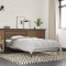 vidaXL Cadru de pat, gri sonoma, 100x200 cm, lemn prelucrat și metal
