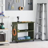 Cumpara ieftin Cărucior pentru unelte cu raft Olivengr&oslash;nn 75 x 35 x 73 cm