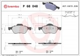 Set placute frana BREMBO P68048