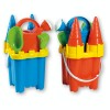 Set Joaca Plaja Androni Giocattoli, Galeata Castel, Sita, Lopata, Grebla, 2 Forme Inghetata, 15x15 cm, +1 An