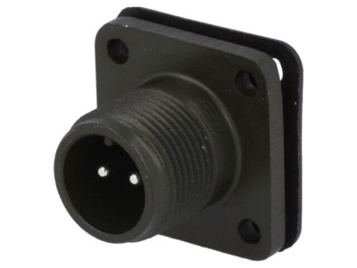 Conector circular soclu PIN 2 tată lipire argintat 13A AMPHENOL foto
