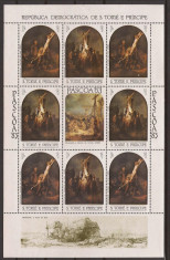 S. TOME E PRINCIPE 1983 PICTURA REMBRANDT ( bloc dantelat) MNH foto