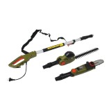 Unealta electrica multifunctionala 2 in 1 pentru gradina Heinner VMT001,drujba/motofierastrau 750 W,trimmer gard viu 550 W,maner telescopic 128 - 197