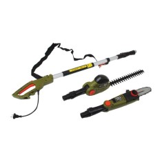 Unealta electrica multifunctionala 2 in 1 pentru gradina Heinner VMT001,drujba/motofierastrau 750 W,trimmer gard viu 550 W,maner telescopic 128 - 197