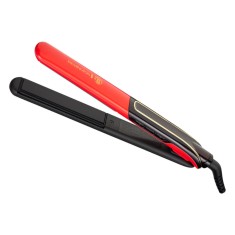 Placa de indreptat parul Remington Sleek Curl Expert Manchester United Edition S6755, 230&amp;#186;, LCD, Invelis ceramic, Incalzire in 15 sec, Negru/Rosu