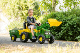 Tractor cu pedale, cupa si remorca, Rolly Toys