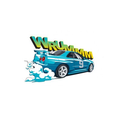 Abtibild &amp;quot;MASINA WRUMM ALBASTRA&amp;quot; Cod:TAG 066/ T3 Automotive TrustedCars foto