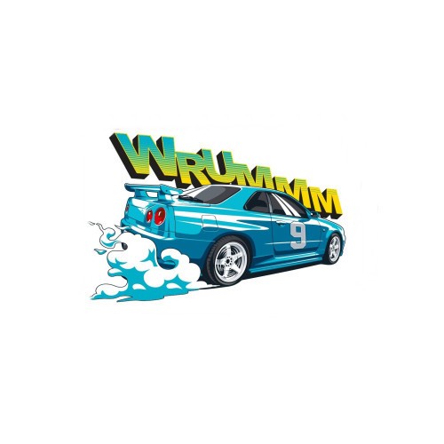 Abtibild &quot;MASINA WRUMM ALBASTRA&quot; Cod:TAG 066/ T3 Automotive TrustedCars