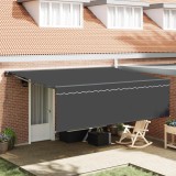 vidaXL Cortina Retractabilă Manual Antracit 450 &times; 300 cm 3330873