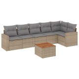 Cumpara ieftin Patio Sofa Set 7-Locuri Combinatie bej si gri