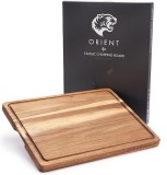 Cumpara ieftin Tocator din Lemn Natural de Salcam, Orient, Canelura pentru scurgerea sucului, 40.5 x 30.5 cm, resigilat